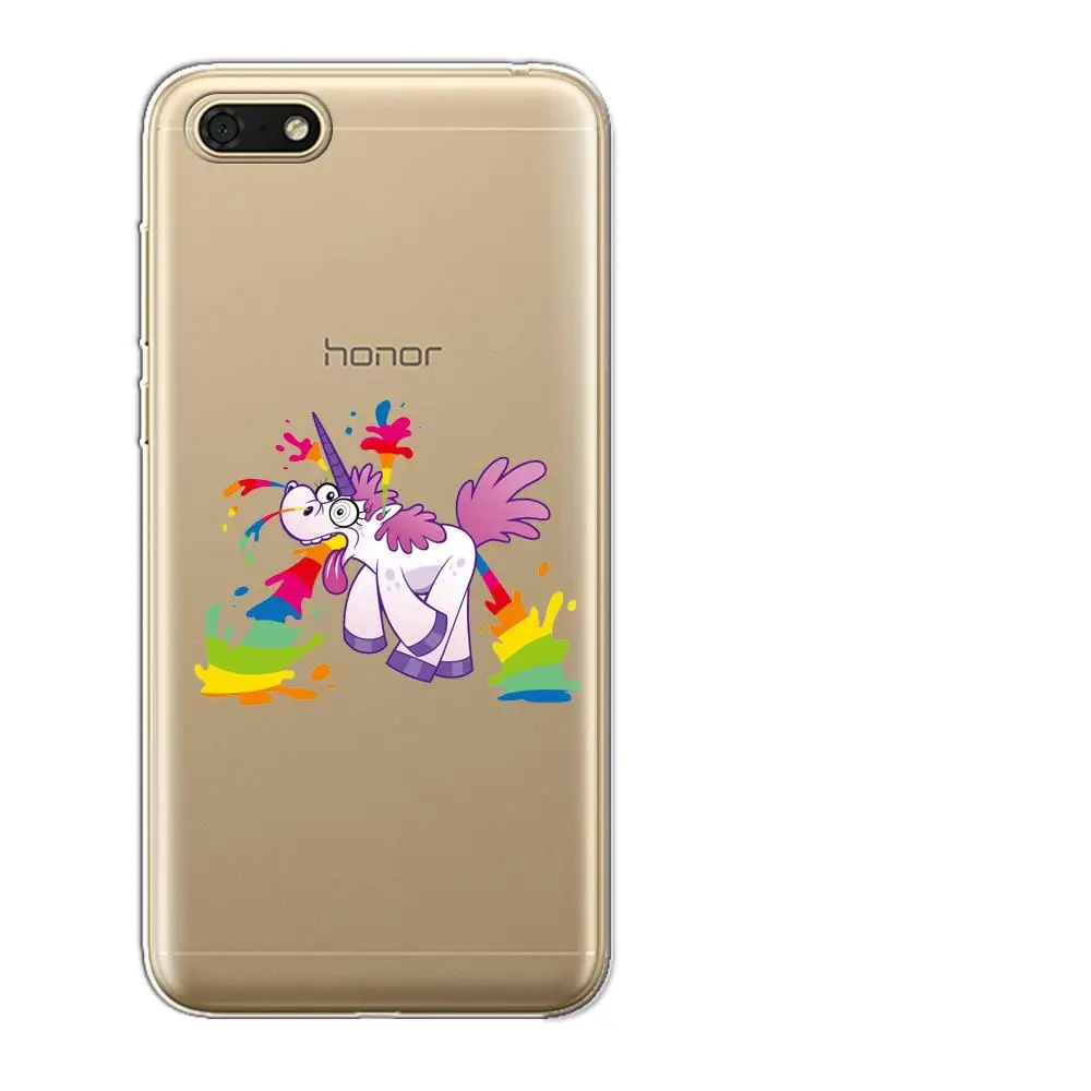 Радужный Единорог для huawei Honor 7A 5 45 дюймов Чехол Силиконовый мягкий ТПУ чехол