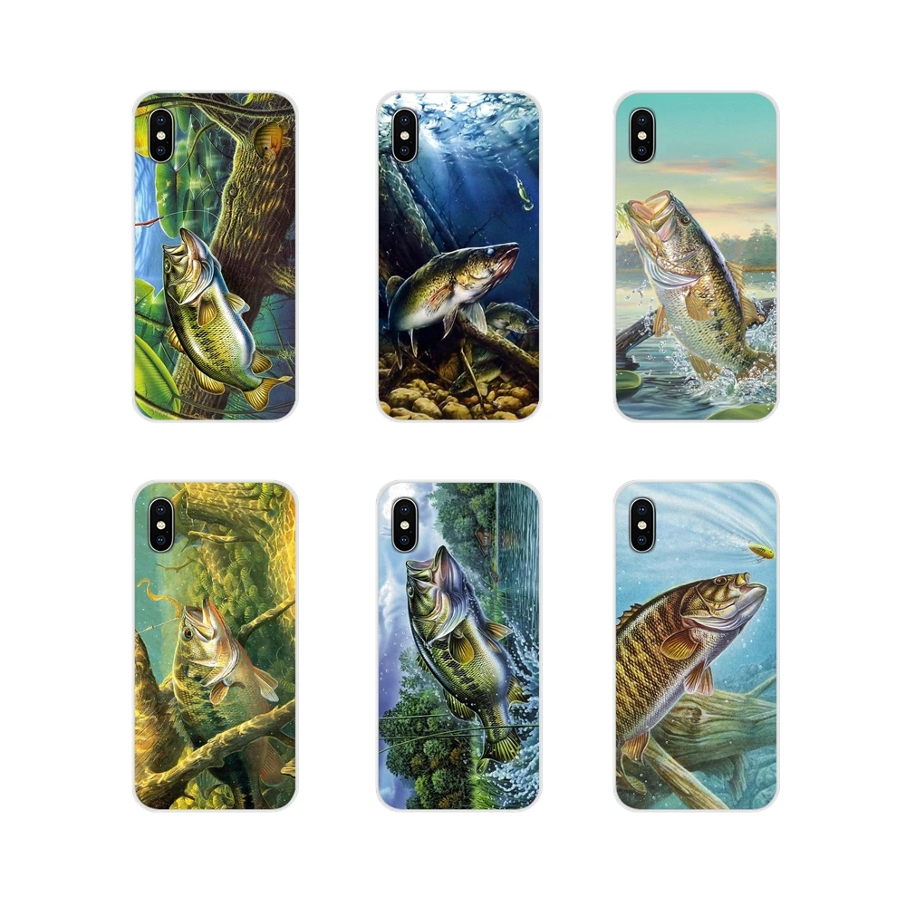 Чехол для мобильного телефона Samsung A10 A30 A40 A50 A60 A70 M30 Galaxy Note 2 3 4 5 8 9 10 PLUS Bass Fishing Lake Sunset