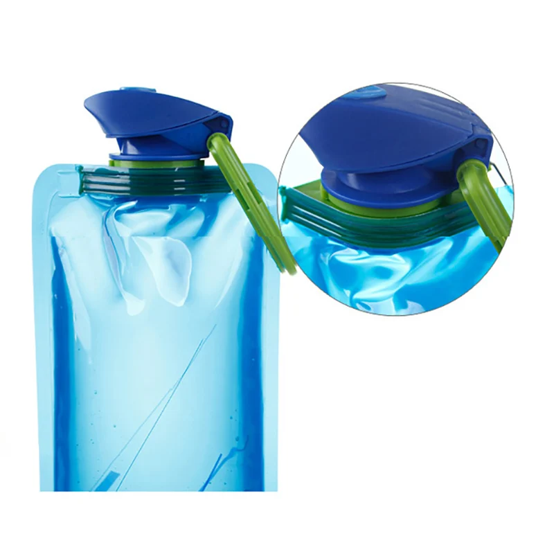 Многоразовая складная бутылка для воды BAISPO 700 мл Спортивная портативная