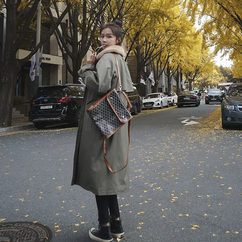 2021 Winter New Parka Korean Loose Cotton-Padded Clothes Women Padded Down Cotton Parkas Over The Knee Long Jacket
