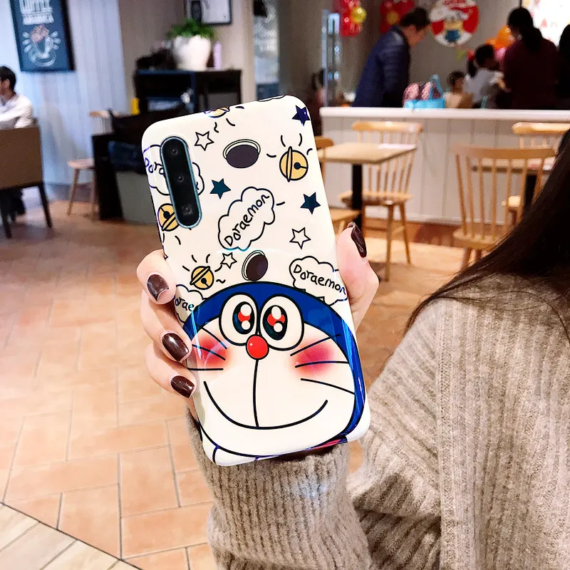 Чехлы для Huawei P20 P30 Lite Mate 10 20 Pro чехол Honor V20 Cute Cartoon Doraemon мягкий силиконовый телефона
