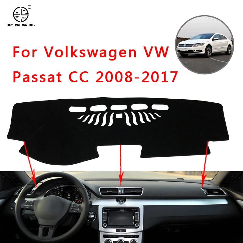 PNSL коврик для приборной панели автомобиля Volkswagen Passat CC 2008 ~ 2017 Солнцезащитный блок
