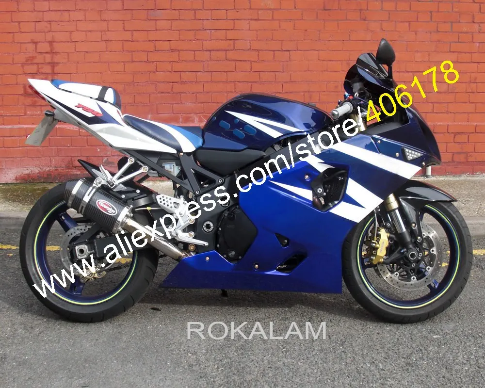 Для Suzuki GSXR 600 750 K4 2004 2005 GSXR600 GSXR750 04 05 R600 R750 синий белый комплект обтекателей
