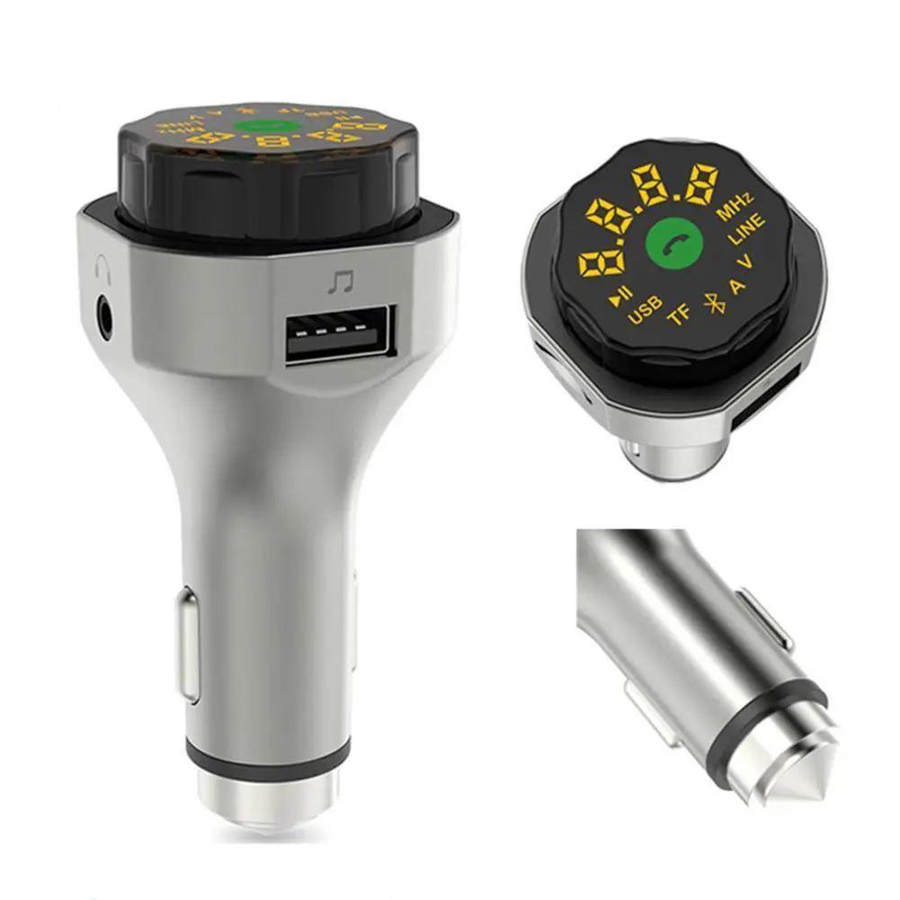 

Car FM Transmitter FM Modulator, AUX Audio Output, A2DP MP3 Player, Hands-free Support TF Card / U Disk