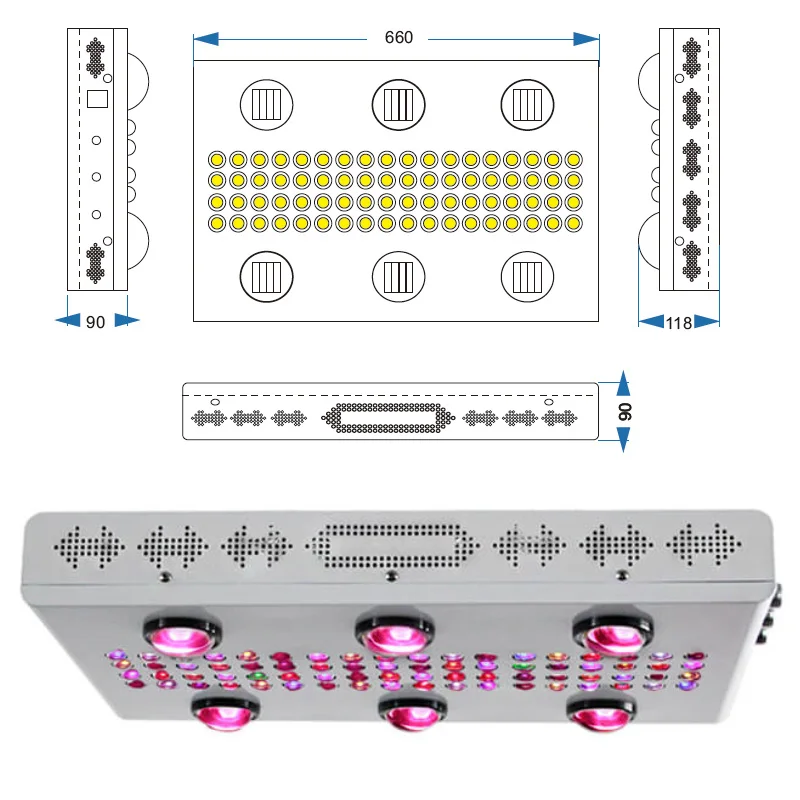 Noah 8s 1200W Led полный спектр WIFI с регулируемой яркостью Высокий люмен парниковый
