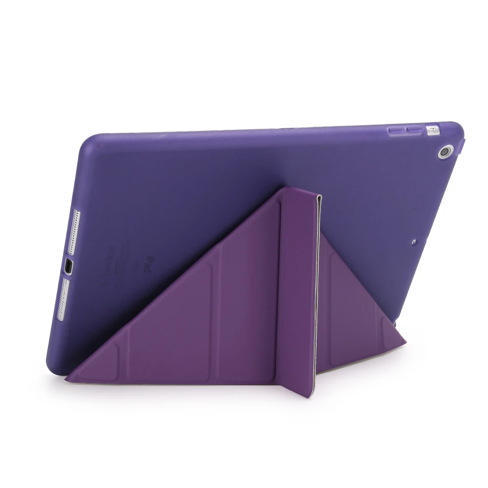 Чехол для iPad air 1 iPad 5 A1474, A1475, A1476, мягкий силиконовый чехол из ТПУ с откидной крышкой из искусственной кожи