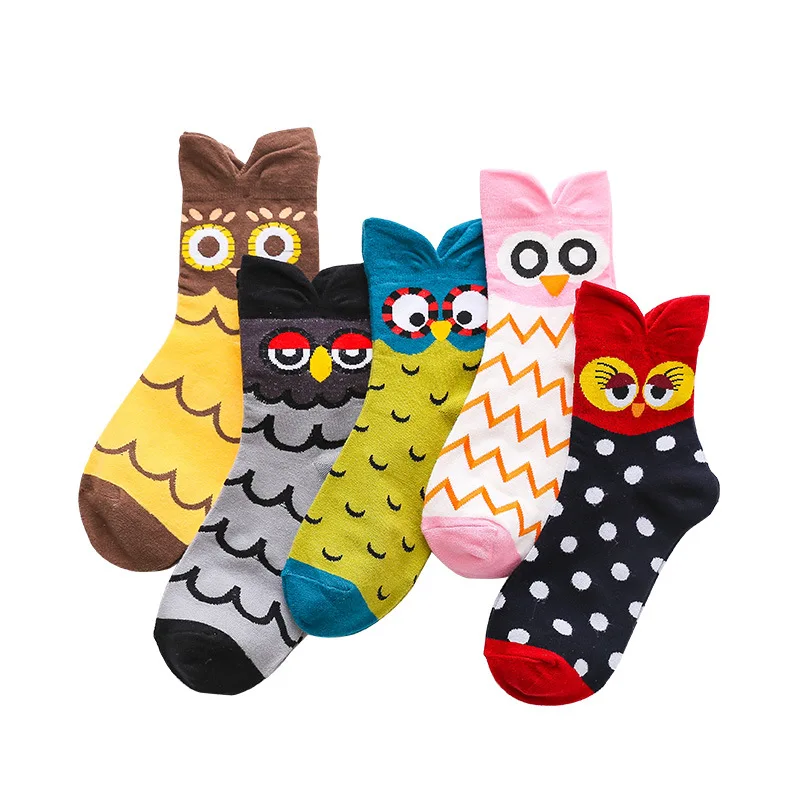 

1/2/3 Pair Cartoon Cotton Socks for Women Animal Fruit Low Cut Sox Female Ladies Girls Spring Autumn Winter Warm Ankle Pattern