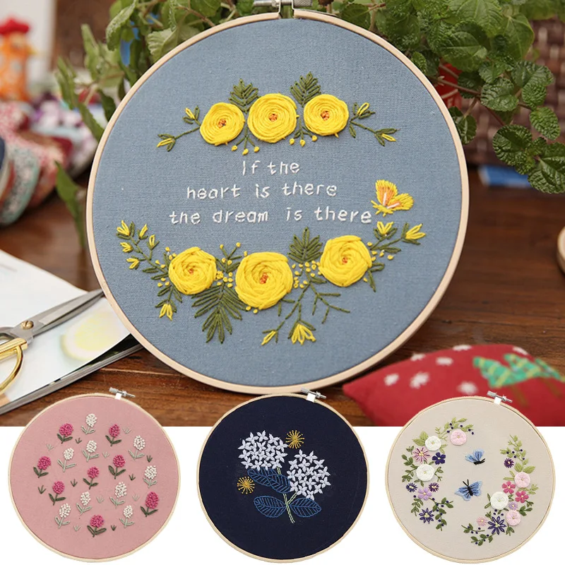 Наборы для вышивки с цветочным узором ручной работы наборы крестиком рукоделия