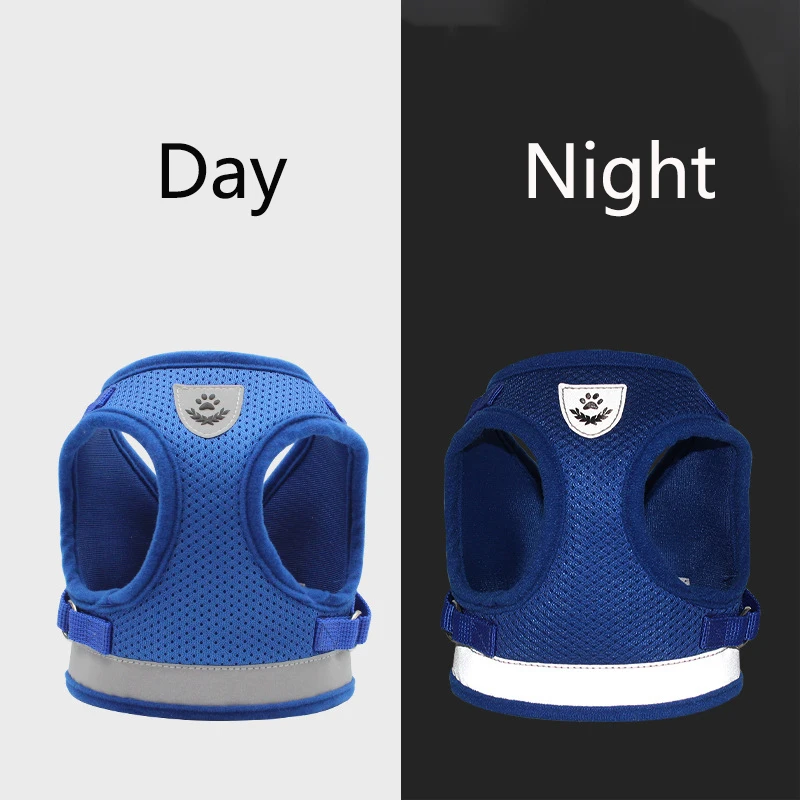 Светоотражающая безопасная шлейка и поводок для собак регулируемый дышащий