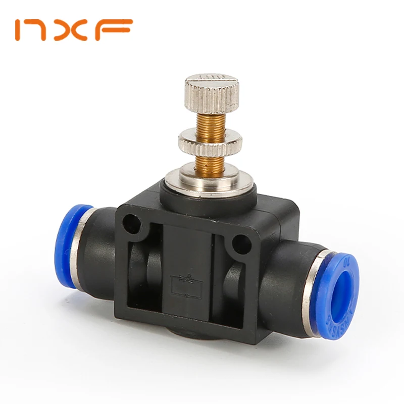 

Free shipping throttle valve SA 4-12mm Air Flow Speed Control Valve Tube Water Hose Pneumatic Push In Fittings