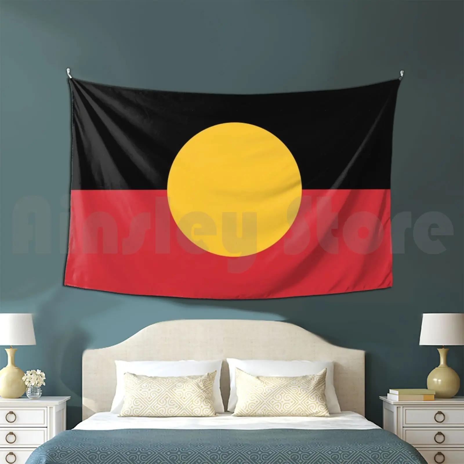 

Aboriginal Flag #3 Tapestry Living Room Bedroom Aboriginal Flag Kids Black Flag Aboriginal Aboriginal Flag