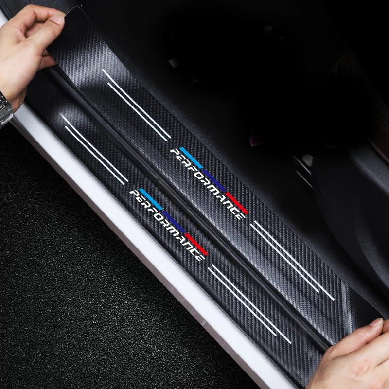 4 шт. Автомобильная наклейка на порог из углеродного волокна для BMW M E36 E34 F10 E46 F30 F20