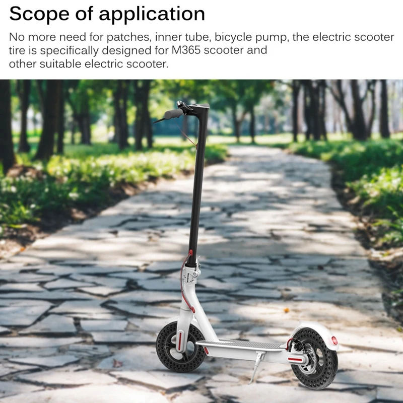 

Electric Scooter Tire 10 Inch Solid Tyre Non-Pneumatic Anti-Puncture Non-Slip Wheel Tire for Xiaomi M365