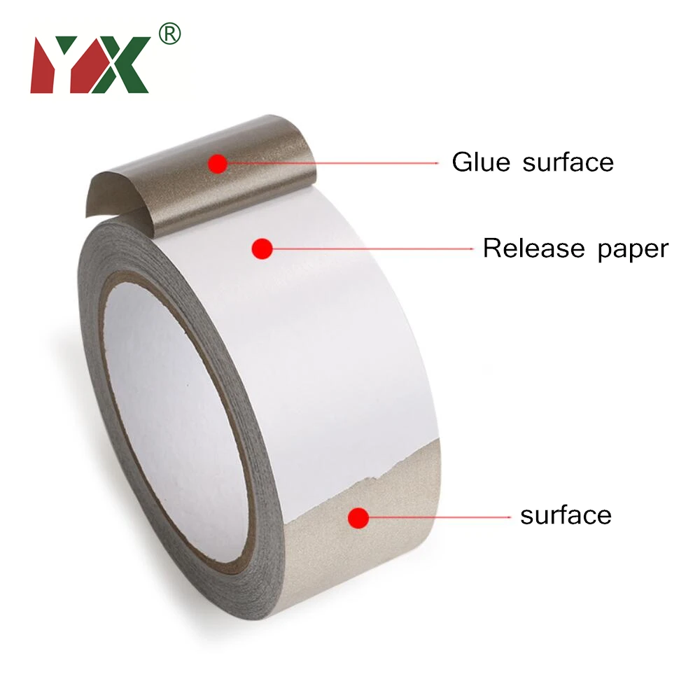 YX Серебряная проводящая тканевая лента односторонняя клейкая для ноутбука