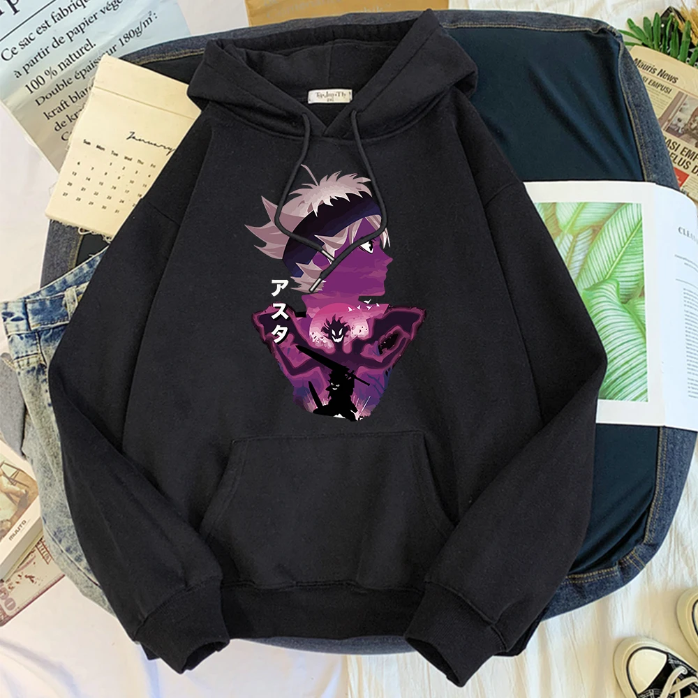 

Japan Comics Black Clover Street Fashion Tracksuit For Mens Harajuku Fleece Streetwear Autumn Hooded Sweatshirts Male COTTON