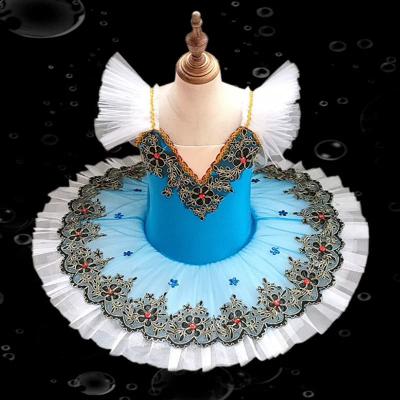 

2021 Girls Ballet Tutu Tulle Dress Professional Swan Lake Ballerina Pancake Tutu Adult Child Ballet Dress Kids Dance Costume