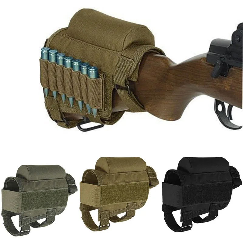 

Tactical Hunting Rifle Cheek Rest Buttstock Gun Bullet Stock Ammo Shell Magazine Molle Pouch Cartridge Holder Bag