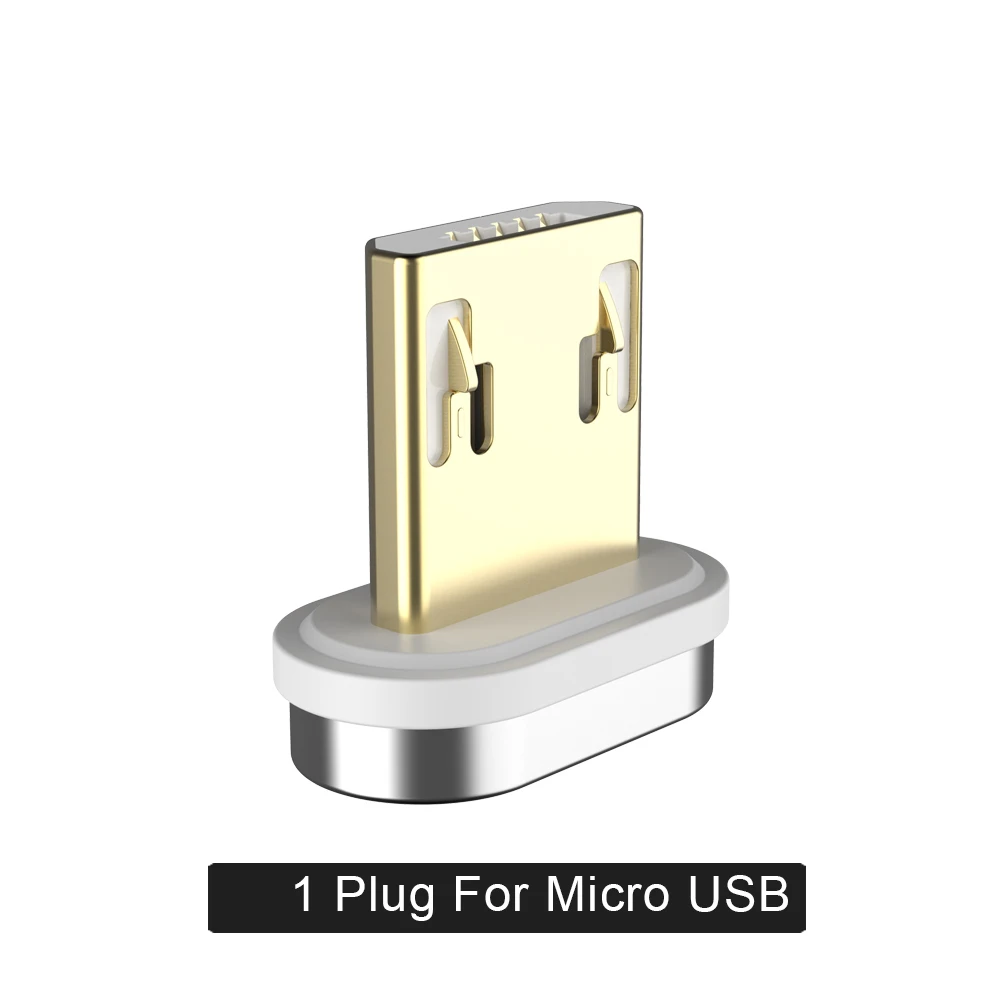only micro plug FLOVEME 3A Магнитный Micro USB кабель type-C Магнитный зарядный кабель для телефона Xiaomi для iPhone 7 8 samsung - Цвет: only micro plug
