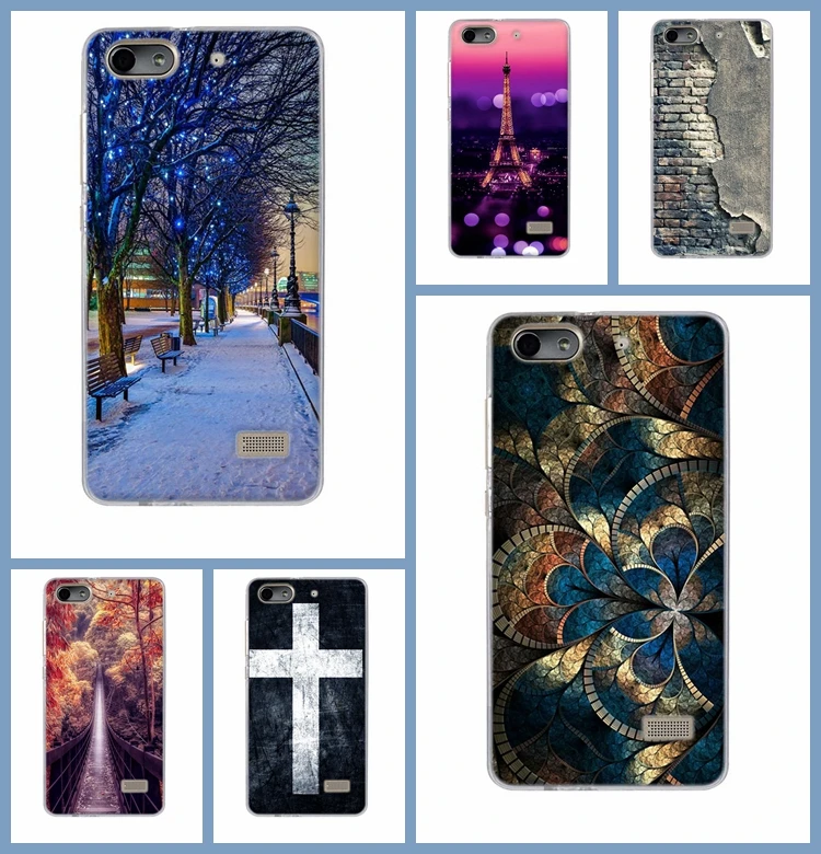 Мягкие ТПУ жесткие пластиковые чехлы с цветами для телефонов Huawei Honor 4C C8818 5 0 дюйма