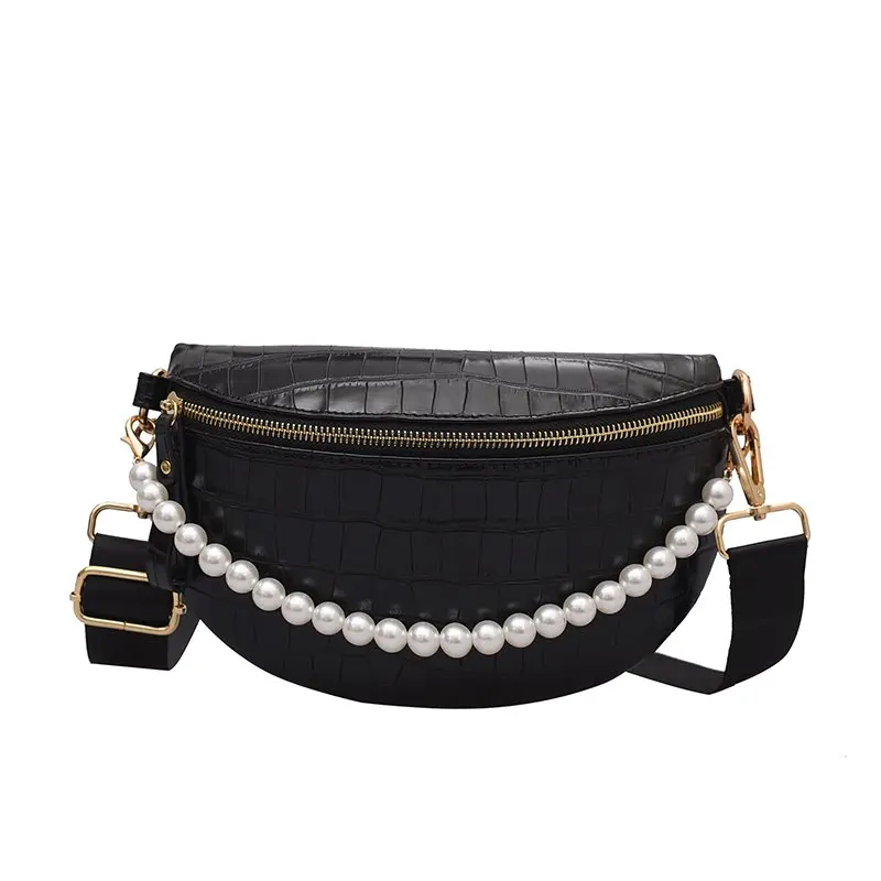 

Chest Crossbody 2021 Bag Fashion New Women Pouch Stone Pattern Leather Waist Bags Designer Hip Belt Bags Women Fanny Pack