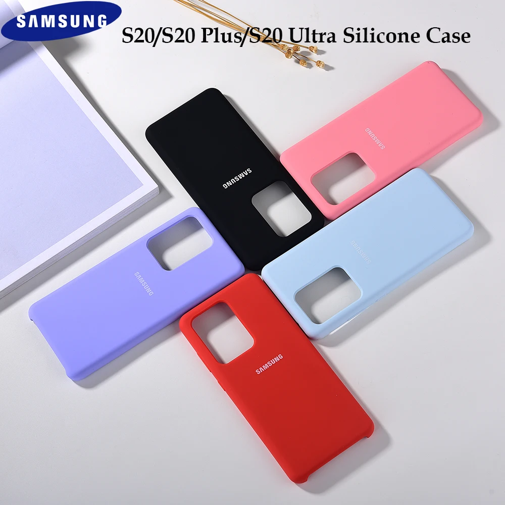 Оригинальный мягкий силиконовый чехол для Samsung S20 Plus S20FE с полной защитой
