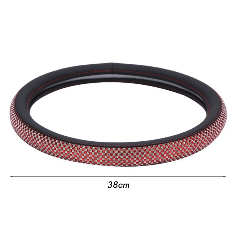 Universal 15 Inch 38cm Leather Steering Wheel Cover for Cars Protector Women | Автомобили и мотоциклы