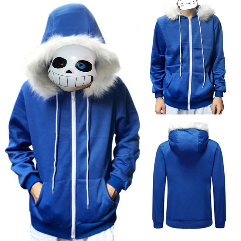 Детская и взрослая Sans Undertale Косплэй толстовки маскарадные латексные маски куртка со скелетом без бархата с капюшоном и застежкой-молнией свитер анимации игровое снаряжение