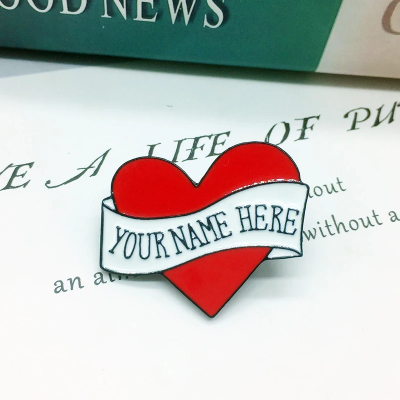 Эмалированная брошка на лацканы XEDZ для мужчин и женщин с романтическими красными