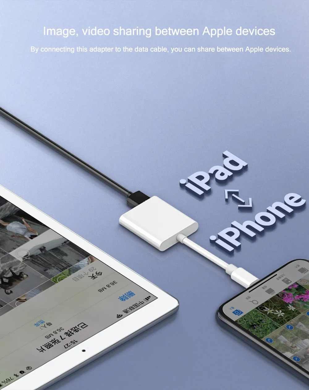 Для перехода от разъема Lightning к цифровая usb-камера OTG передачи данных разъём кабельный переходник высокого Мощность 500mA для iPad mini 2/3/4 Air iPhone X XR XS Max 8