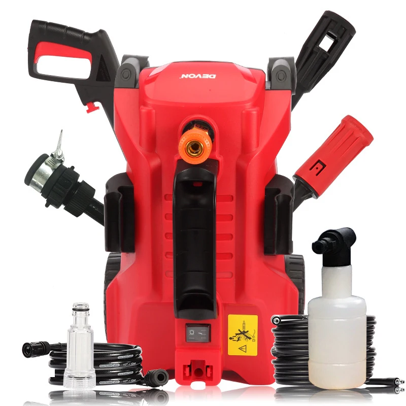 

High Pressure Lithium Battery Car Washer Home Wireless Portable AC Charging Water Gun 1400W Waterproof Electric Cleaning Tools