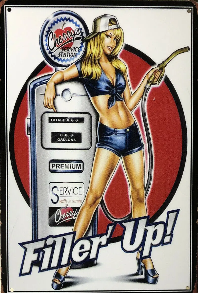 Горячая Распродажа винтажная металлическая Оловянная вывеска Pin Up Girl | Таблички и знаки -1005002436058907