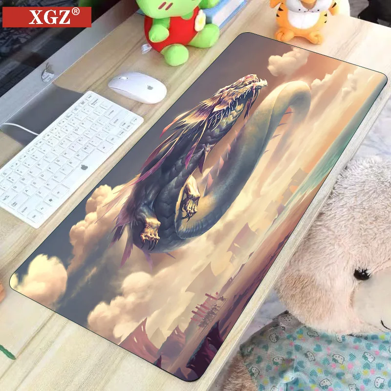 

XGZ Dragon Gaming Mouse Pad Computer Game Player Mouse Pad Large Game Rubber Non-slip Mouse Pad Animation PC Laptop Big Muse Pad