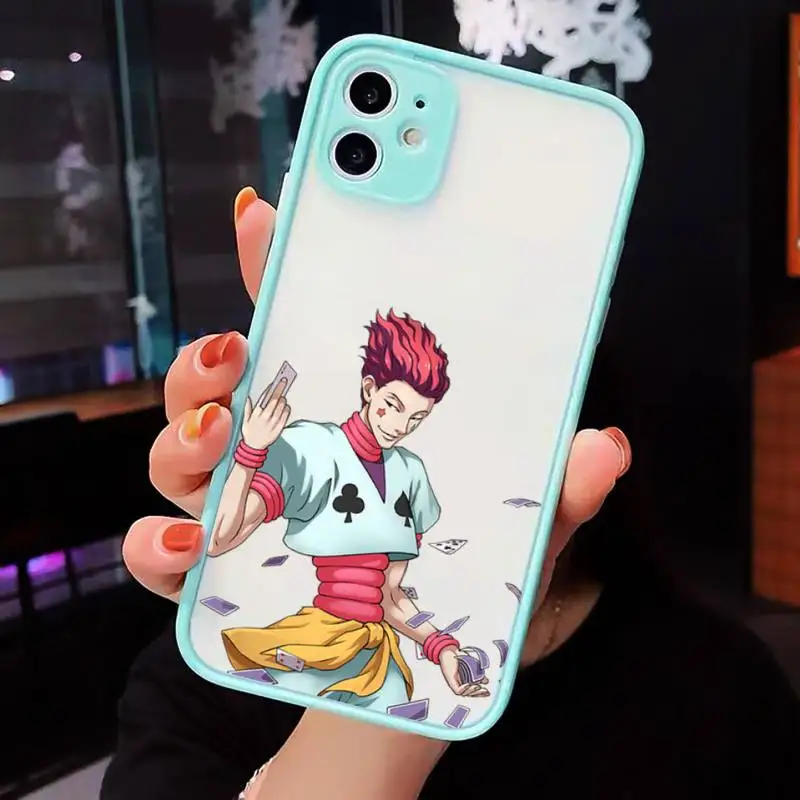

Hisoka hunter x hunter Phone Case Clear Funda matte transparent For blue iPhone 7 8 x xs xr 11 12 pro plus max mini