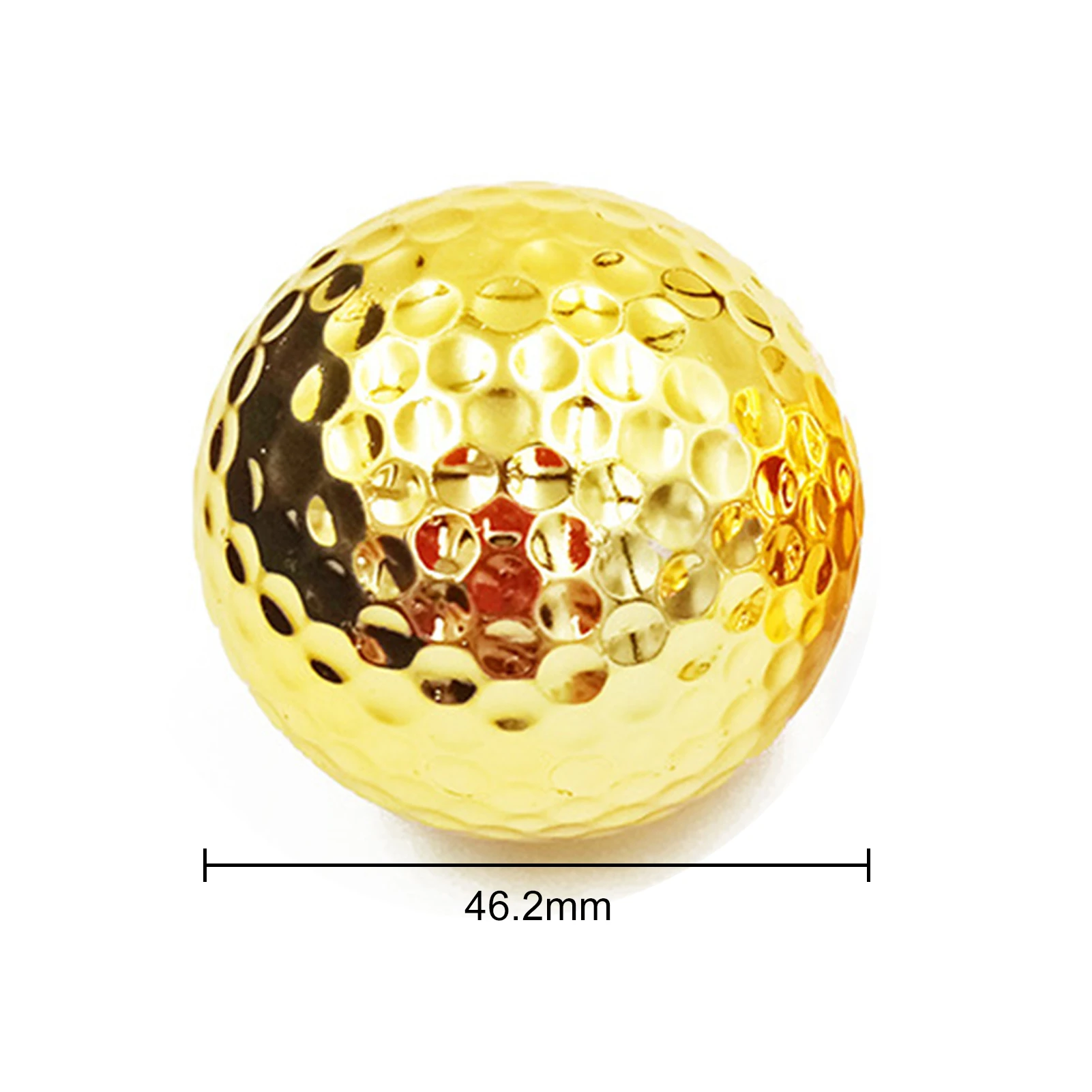 

42.6mm Two Laye Practice Training Plated Golf Ball Gift for Sporting Events