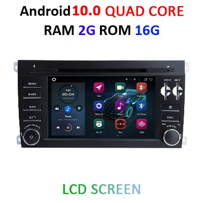 Ips DSP 4G 64G 8 Core 2 Din Android 10 Автомобильный мультимедийный dvd-плеер gps навигация для Porsche Cayenne S GTS 2003-2010 Автомагнитола FM - Цвет: 2G 16G LCD
