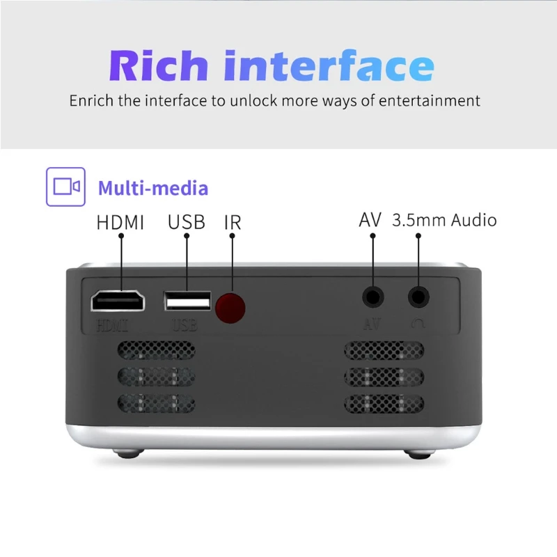 

T20 Mini Projector 320*240 Pixels Supports 1080P USB Mini Beamer Home Media Player Video Projector Kids Gift