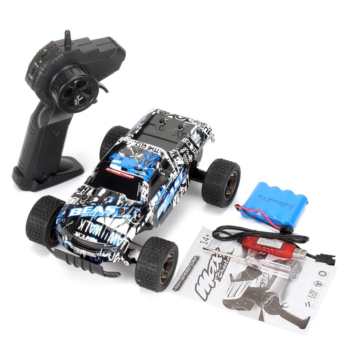 

New Wltoys RC Car 4-channel 2-wheel Drive High-speed 2.4G Remote Control With Simulated Rubber Tires For Kids Birthday Gift