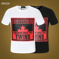 new dsquared2 mens womens printed lettersround neck short sleeve street hip hop pure cotton tee t shirt 8032