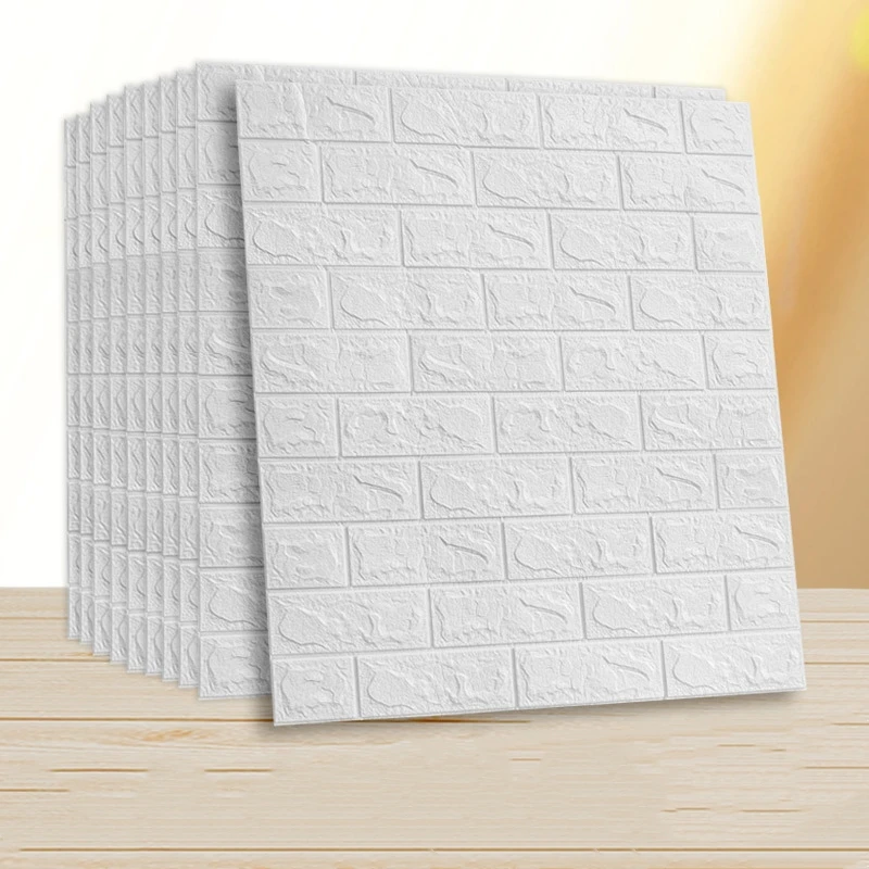 

DIY Brick Wallpaper White/Grey Self Adhesive Paper Kids Room Living Room Decorative Wall Stickers Waterproof