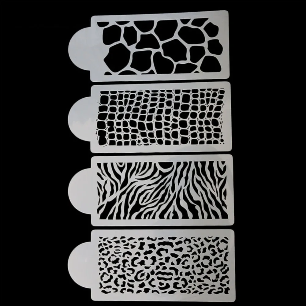 4 шт./лот пластиковые формы для распыления морщин в виде животных кофе печенья