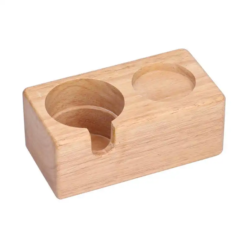 

Wooden Coffee Tamper Holder Station Coffee Portafilter Storage Rack for Coffee Making Coffee Make Machine Parts Wood Color