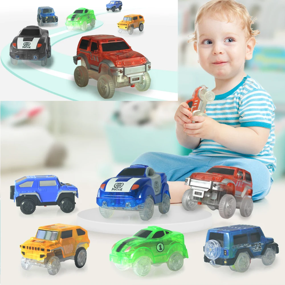 DIY волшебный блок трек железной дороги обучающая рельса светодиодсветодиодный