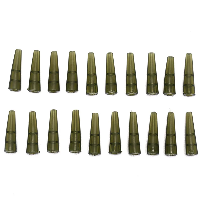 

20Pcs Mini Anti-Tangle Sleeves Connect with Fishing Hook Green Rubber Quick Change Hook Sleeve for Carp Fishing Carp fishing