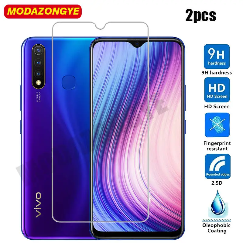 2 шт. закаленное стекло для Vivo Y19 2019 протектор экрана VivoY19 Y 19 пленка 6 53 дюйма |
