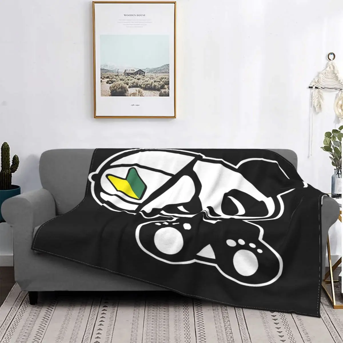 

Jdm-Manta de Panda para cama, кубический кубик, мягкая, двойная, приемные часы