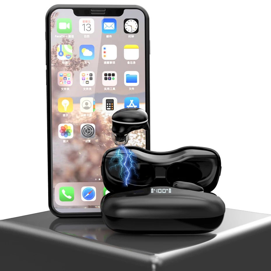 

TWS Wireless Bluetooth Earphone Stereo Earbud Sports Waterproof Headphones Noise Cancelling with Mic LED Display Charging Box