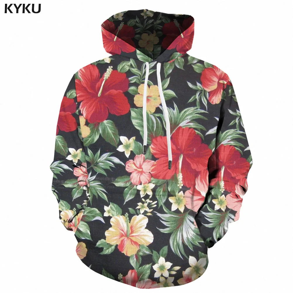 3d Толстовки с цветами мужские цветные капюшоном повседневные Харадзюку принтом