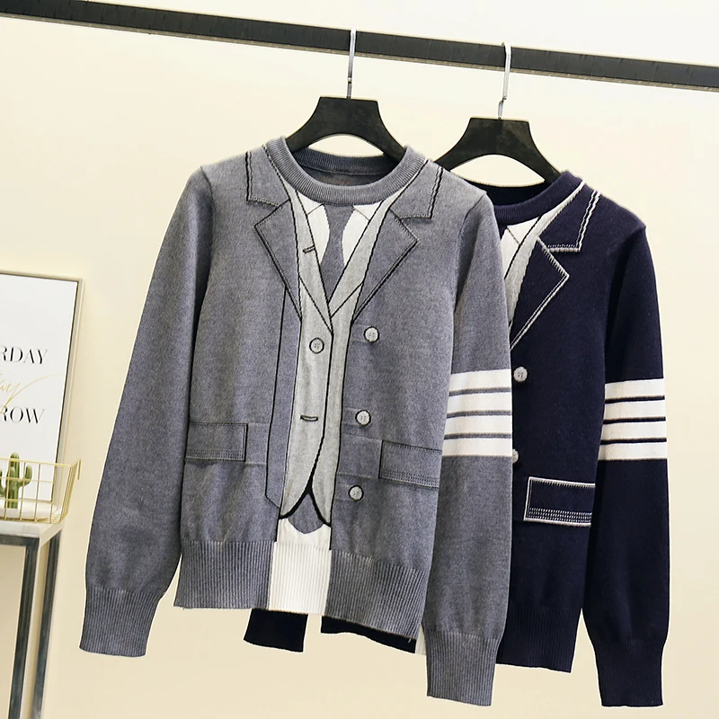 

Женский трикотажный свитер с круглым вырезом, разноцветный облегающий Универсальный пуловер из хлопка с вышивкой в виде сердца, весна 2021