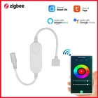 Светодиодная лента Zigbee 3,0, 5-24 В, Zigbee Smart светильник, управление через приложение, работает с Alxea, Google Home