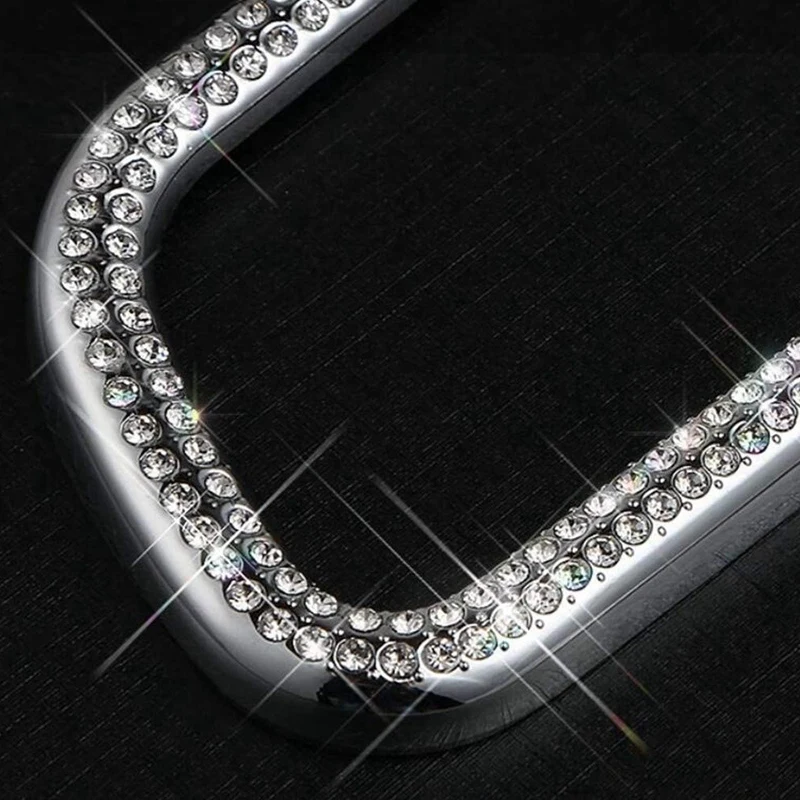 

Car Diamond Interior Rearview Mirror Frame Rhinestones Decals Cover for Mercedes-Benz C-Class C300 GLC W205 2015-2019